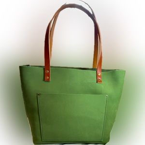Large Portland Leather Goods Classic Tote in Unreleased Succulent